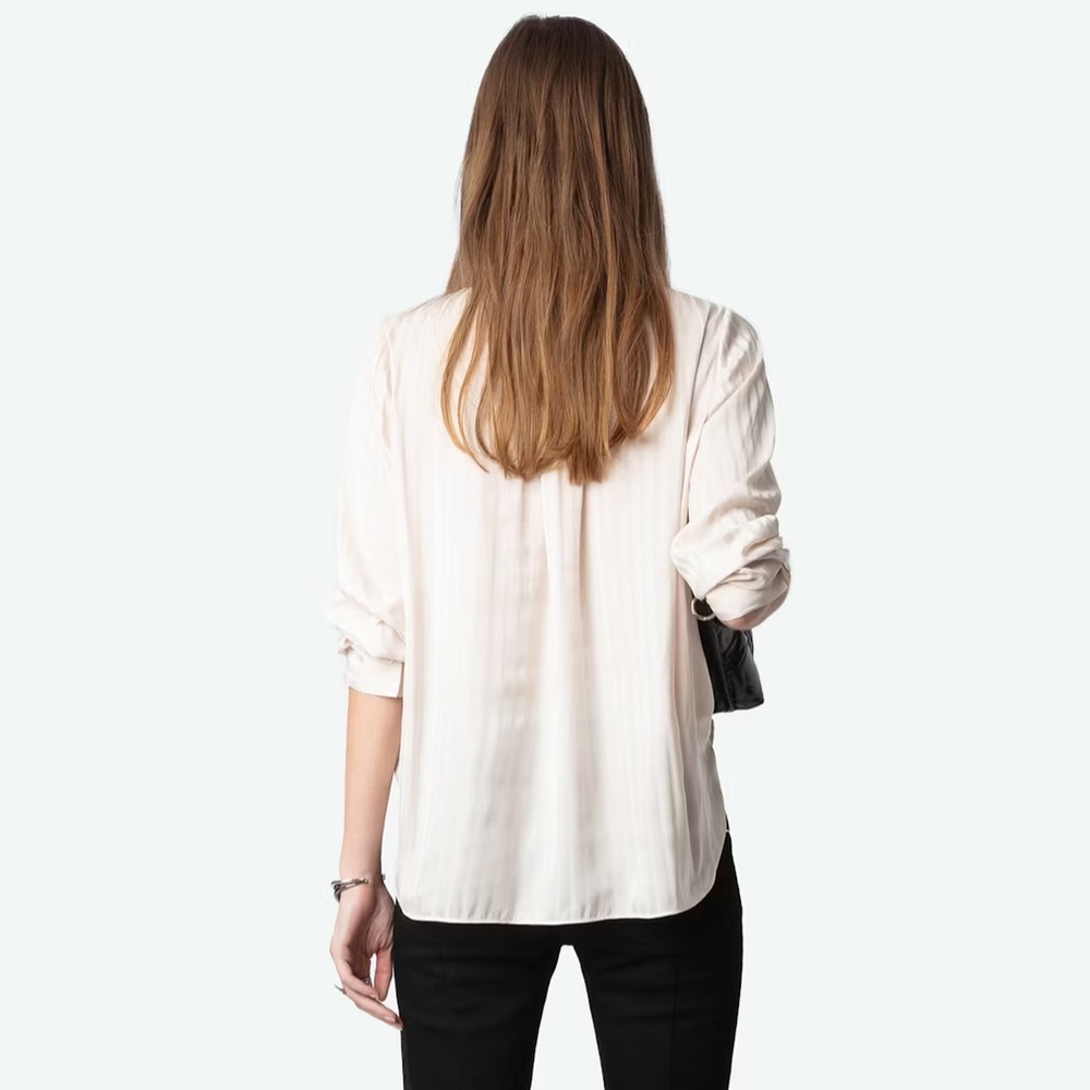 Zadig & Voltaire Tink Satin Raye - Pearly - Picture 3 of 6